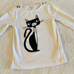 Embellished cat shirt Gymboree size 6